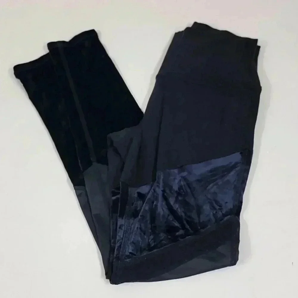 Alo Yoga Black Sheila Leggings Mesh Panels  Activewear